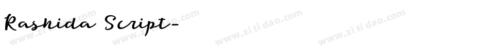 Rashida Script字体转换